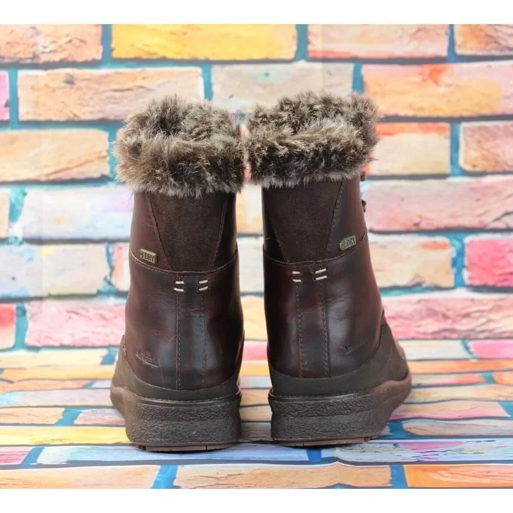 Merrell Tremblant Ezra Lace Espresso Womens Sz 6.5 Waterproof Lined Boots J95306